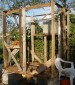 בנוסף, בנינו את שלד העץ (ללא גג עדיין) של מבנה שירותים