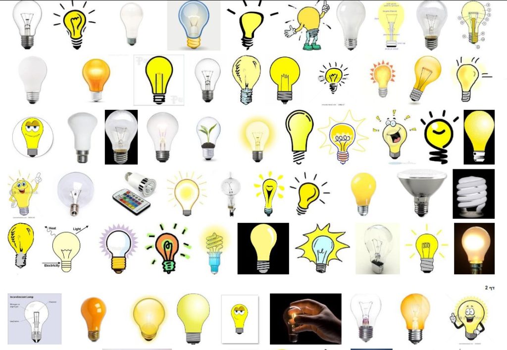 חיפוש הביטוי ''light bulb'' בגוגל