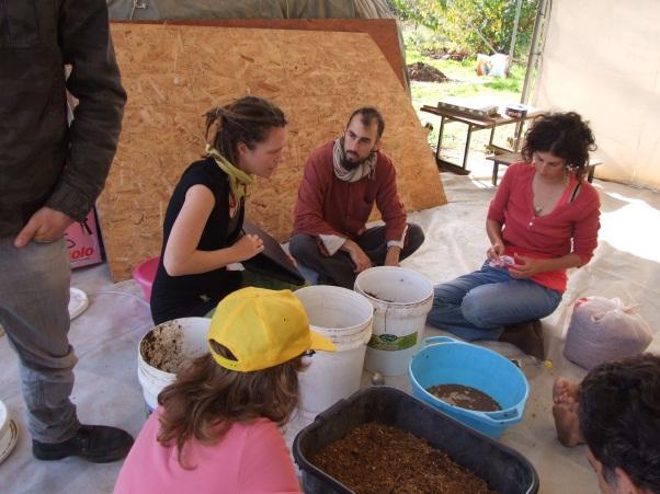 יום שישי בבוקר היה מוקדש לנושא העלאת פוריות הקרקע ביער מאכל, מיקרו- אורגניזמים מועילים ושתלנות.