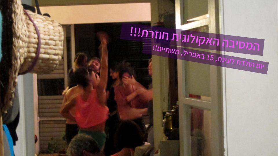 עינת בת 23 – מסיבה אקולוגית בעץ