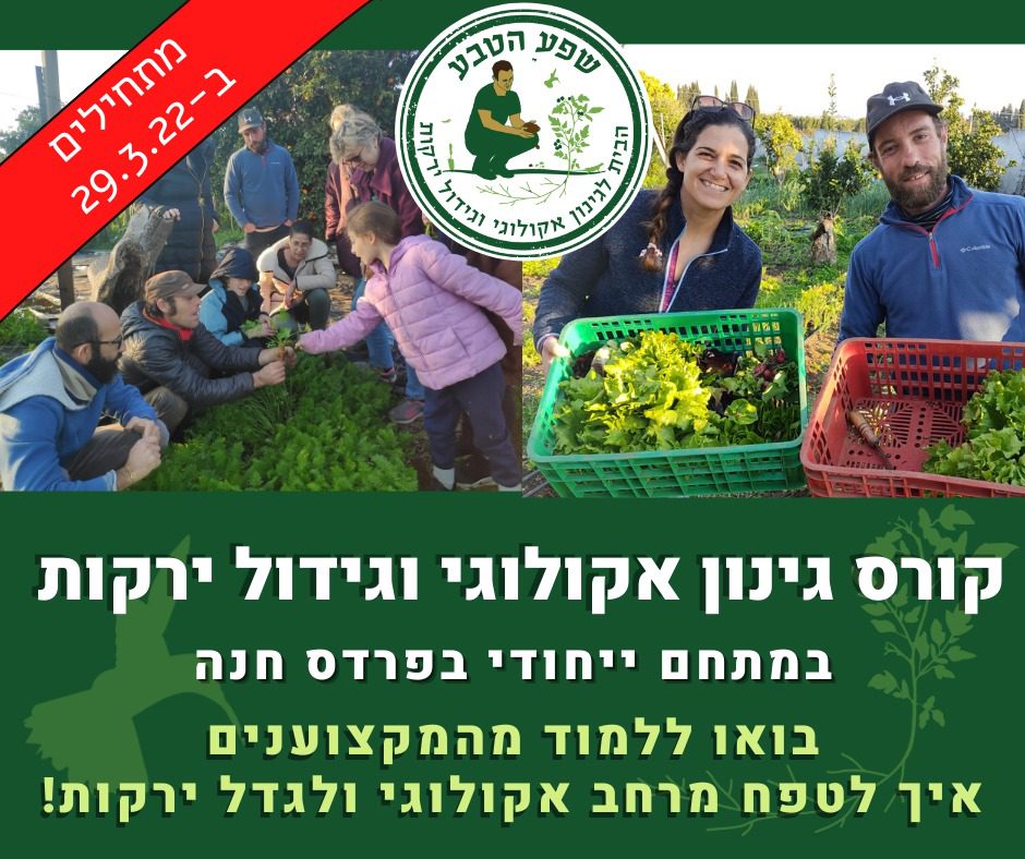 קורס יסודות הגינון האקולוגי